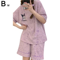 Kvinnors pyjamas Kvinnors set av nattkläder T-shirts Kvinnor Kvinnor P Purple Kulomi M