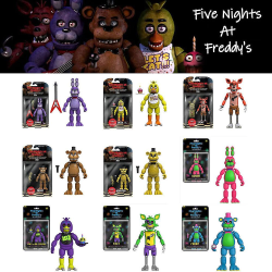 Fnaf Five Nights at Freddy's Springtrap Set med 9 artikulerade actionfigurer
