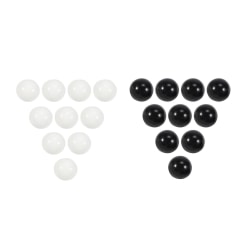 20 st kulor 16 mm glaskulor Knicker glaskulor Dekorationsfärg Nuggets Toy svart och vit