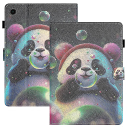 För Samsung Galaxy Tab A8 10.5 X205/X200 skyddande case PU Läder Flip Cover Panda