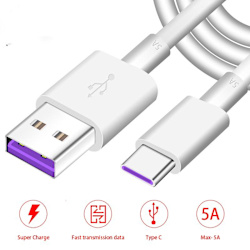 Original Huawei P30 Pro SuperCharge Kabel USB-C 22,5W 5A Vit