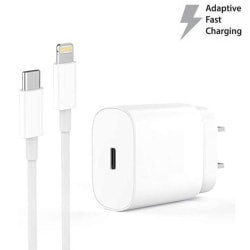 1M iPhone 20W USB C hurtigoplader OG USB-C til Lightning-kabel White