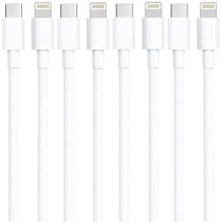 4-pakke USB-C til Lightning-kabel til iPhone 14/13/12/11 1m 20W White