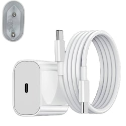 Samsung Quick Charge SUPER 3A USB-C oplader + 2M kabel White 2 Meter
