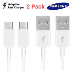 2-Pack Samsung Original Laddare USB-C Kabel Fast Charge Vit