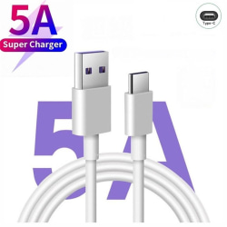 5A Fast Charge Cable For Samsung USB-C Type-C Kabel Vit