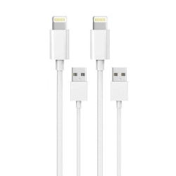 2-Pack 2M Lightning Oplader iPhone 13/12/11 / Xs / Max / X / 8/7/6/5 / SE White