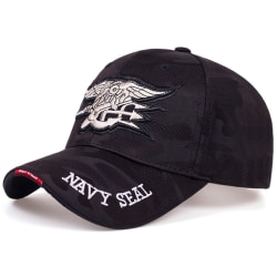 Navy SEAL Tactical Baseball Keps Punk Hip Hop Hat Flat Rim Keps black