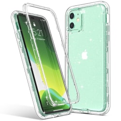 ULAK iPhone 11- case, kraftigt stötsäkert robust skydd TPU Bumper phone case för Apple iPhone 11 6.1 tum, genomskinlig clearglitter