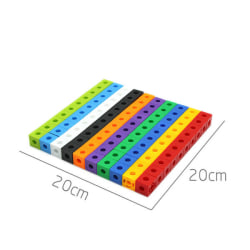 100 x 2 cm Maths Link Cubes Interlocking Snap Cubes Counting Färg