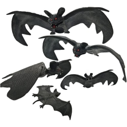 10-pack Halloween dekorativa fladdermöss Realistiska vampyrfladdermöss Spöklika