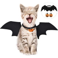 Fladdermusdräkt, kattdräkt, katthalsband, Halloweendräkt, hund och