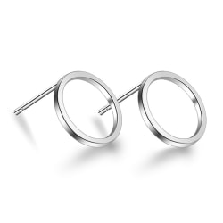 Silverörhänge: stift med ring silver