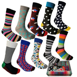 Färgglada Strumpor 10 Par -Socks  Storlek 40-45 multifärg one size