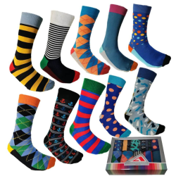Färgglada Strumpor 10 Par -Socks  Storlek 40-45 multifärg