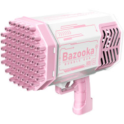 Bubble Gun Rocket 69 hål såpbubblor maskin med ljus pink