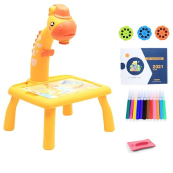 Mini Led projektor Konst ritning bord ljus leksak för barn barn yellow