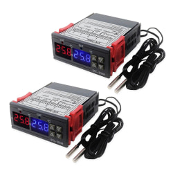 2x Stc-3008 Dual Digital Inkubator Termostat Display Temperaturregulator 12v