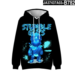 Stumble Guys 3D Print Hoodie Barnkappa Hoodie Ytterkläder 3 140