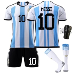2022 World Cup Argentina fotbollströja för barn nr 10 Messi 24