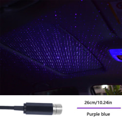 USB LED Car Roof Star Night Lights Projektor Interiör Ambient A Purple 20cm