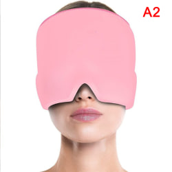 Förkylningsterapi Huvudvärkslindring Cap Flexibel Ice Compress Hat Pink