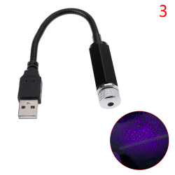 Car Atmosphere Light Auto Interiör Ambient Star LED USB projekt 3(Purple starry)