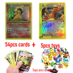 54st samlarkort Mega GX -kort +5st Pikachu -leksaker