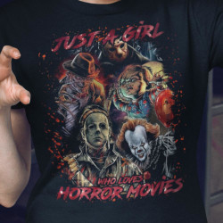 Horror film dam t-shirt - Just a girl that loves horror movies XXL