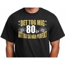 Födelsedag T-shirt - Det tog 80 år att bli perfekt XXL