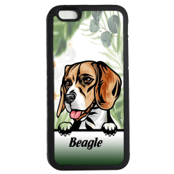 Beagle iPhone 7 / 8 & SE 2nd gen'  skal Kikande hund gummiskal