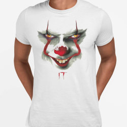 Pennywise t-shirt - Vit IT smile Halloween S