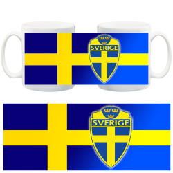 Sverige flagga & märke mugg