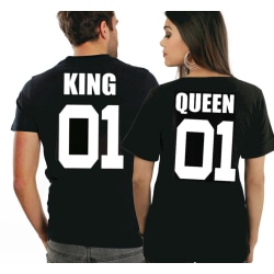 King t-shirt eller Queen t-shirt 01 tryck XXL - Queen