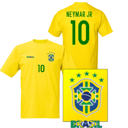 Fodboldtrøje i brasiliansk stil med Neymar Jr 10 print S
