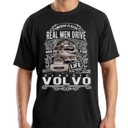 Volvo T-paita musta vintage-tyylinen Volvo t-paita XXL