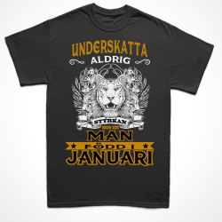 Födelsemånad T-shirt  - perfekt present - född i Januari XL