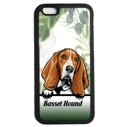 Basset Hound iPhone 7 / 8 & SE  skal Kikande hund gummiskal