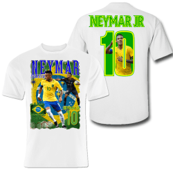 T-shirt Neymar Brasil & Paris med tryck fram & bak 140