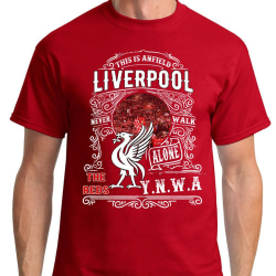 Liverpool vintage stil t-shirt - YNWA 152cl 11-12år