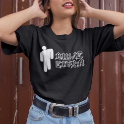 Billie Eilish t-shirt - Svart med man text logo 152cl 12-13år