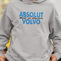 Absolut Volvo grå huvtröja sweatshirt tröja t-shirt logo XL