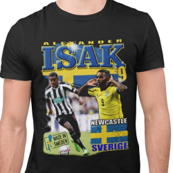 Alexander Isak Svart t-shirt Sverige tröja tryck S