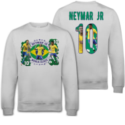 Neymar Jr Brasil sweatshirt med tryck fram & bak 7-8 �r 130cl