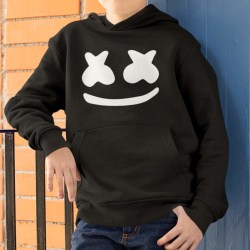 DJ Marshmellow huvtröja i svart hoodie sweatshirt t-shirt 152cl  12-13år