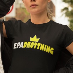 T-shirt med Epadrottning design A / epa traktor svart unisex S