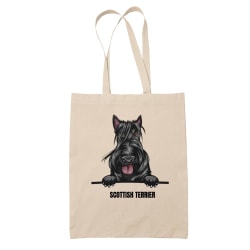 Scottish Terrier tygkasse hund shopping väska Totebag Skotsk Natur one size