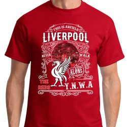 Liverpool vintage stil t-shirt - YNWA XL