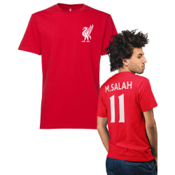 Liverpool stil röd t-shirt med Salah 11 på ryggen M