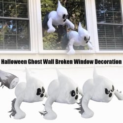 Halloween spöke vägg trasiga fönster dekoration